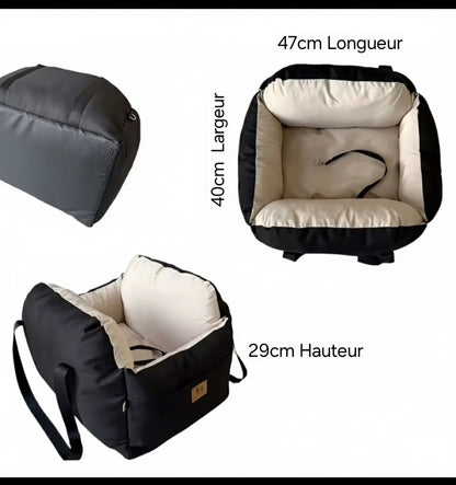 Siège auto confortable pour chien