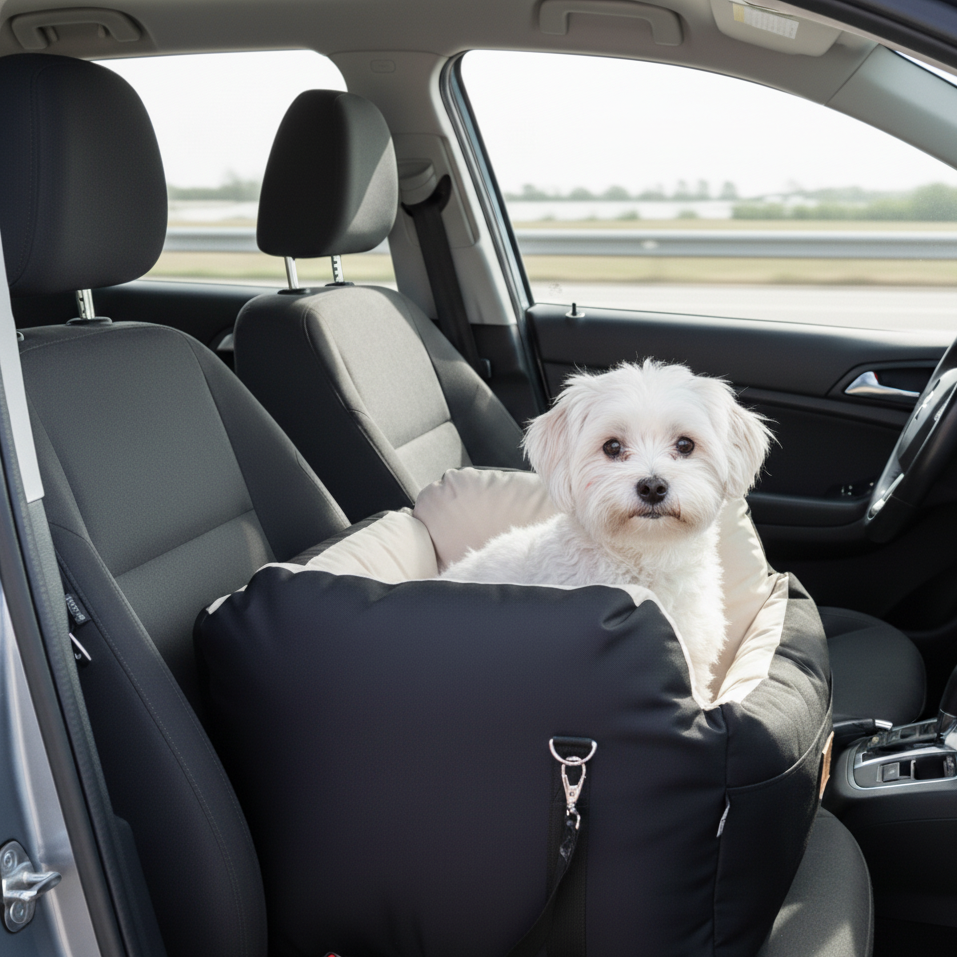 Siège auto confortable pour chien