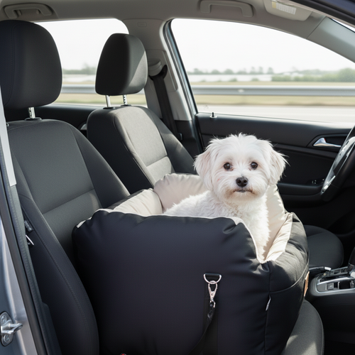 Siège auto confortable pour chien